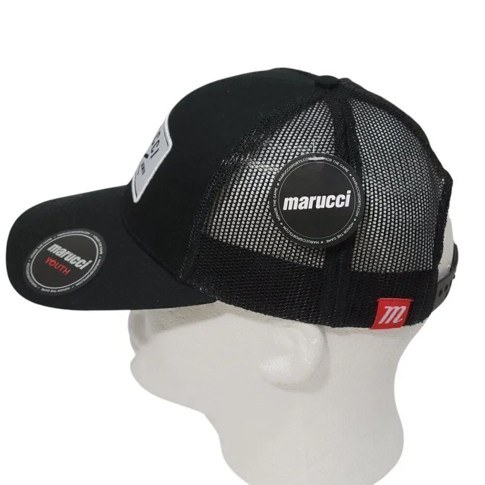 Marucci Baseball Hat Youth Snapback Adjustable Crosspatch‎ Trucker Cap Mesh Back
